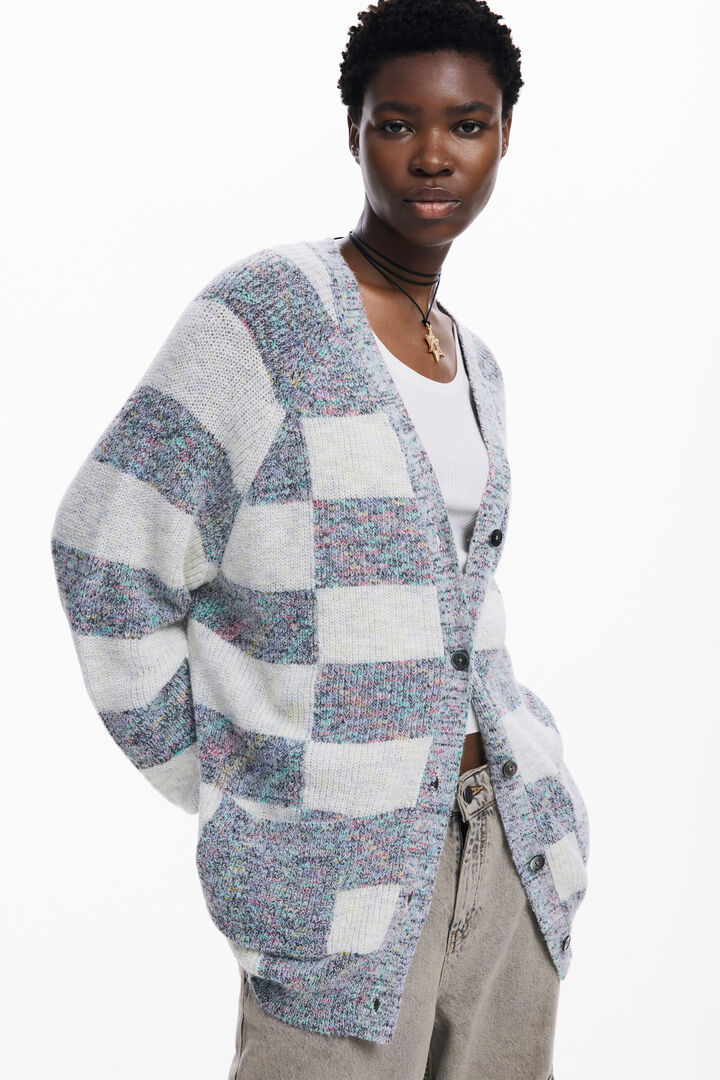 Mixed knit cardigan | Desigual