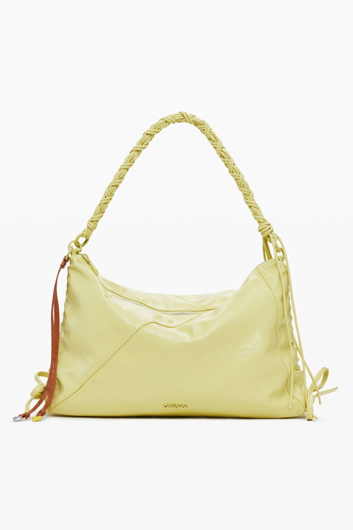 Střední lesklá kabelka s mašlí