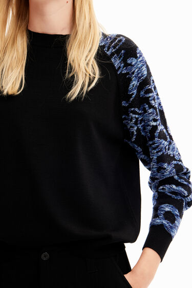 Floral print sleeve pullover | Desigual