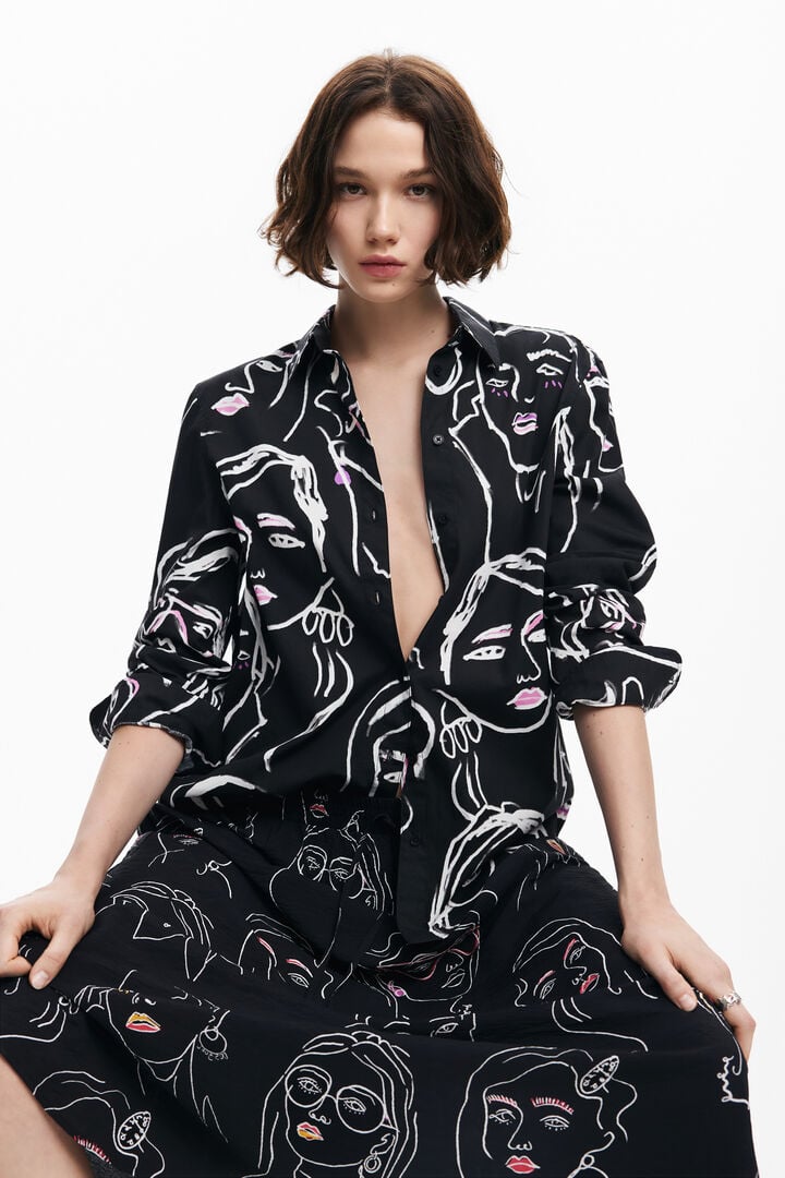 Camisa estampado caras | Desigual