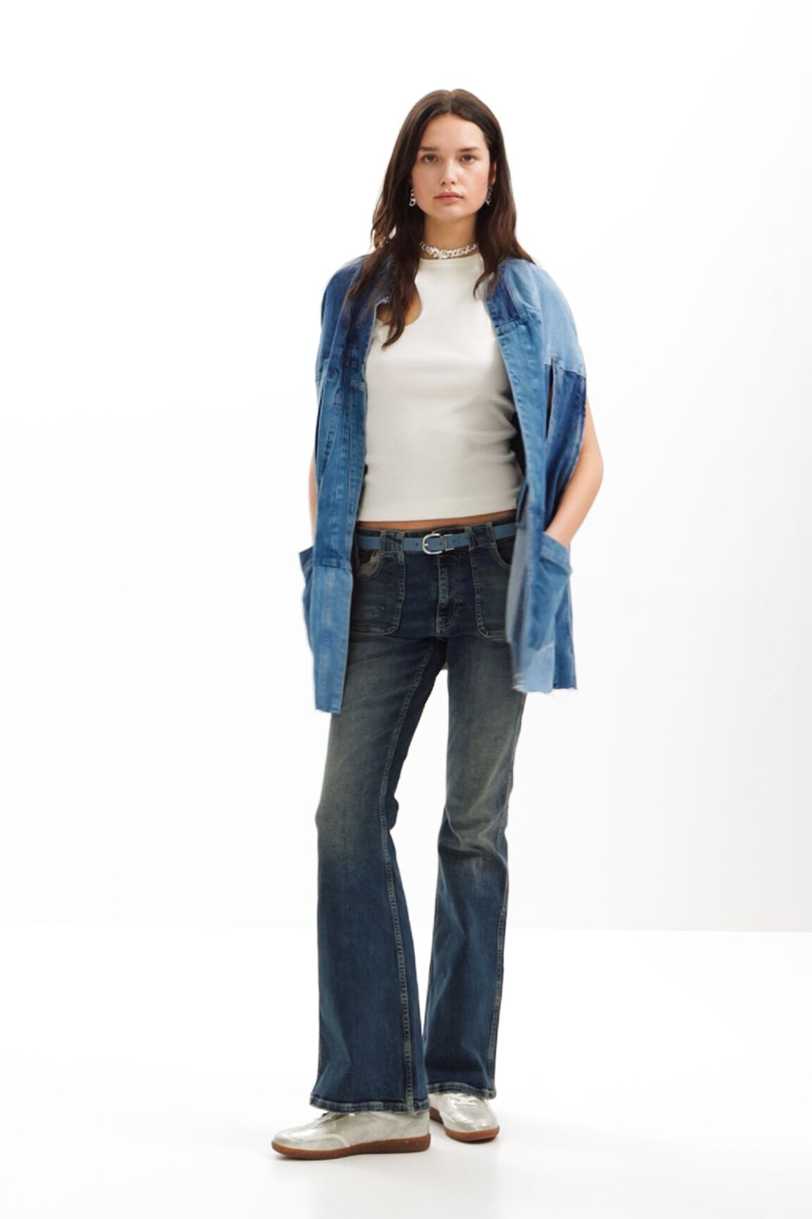 Poncho jean jacket shop