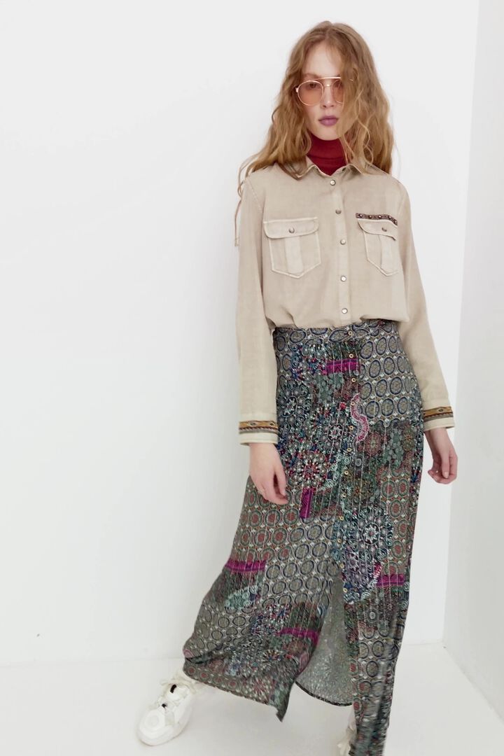 Gonna lunga mandala floreale | Desigual