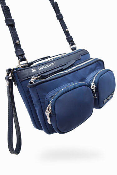 Bolso mini nylon bolsillos | Desigual