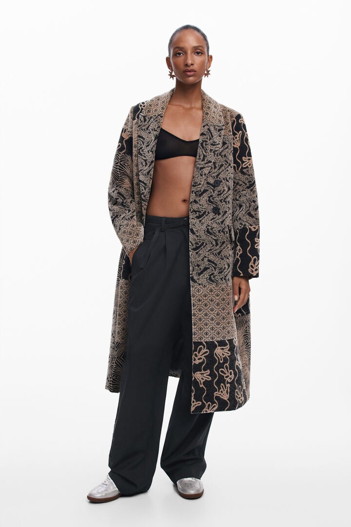Long patch coat | Desigual