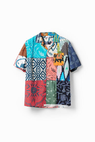 Patchwork shirt in colors. | Desigual