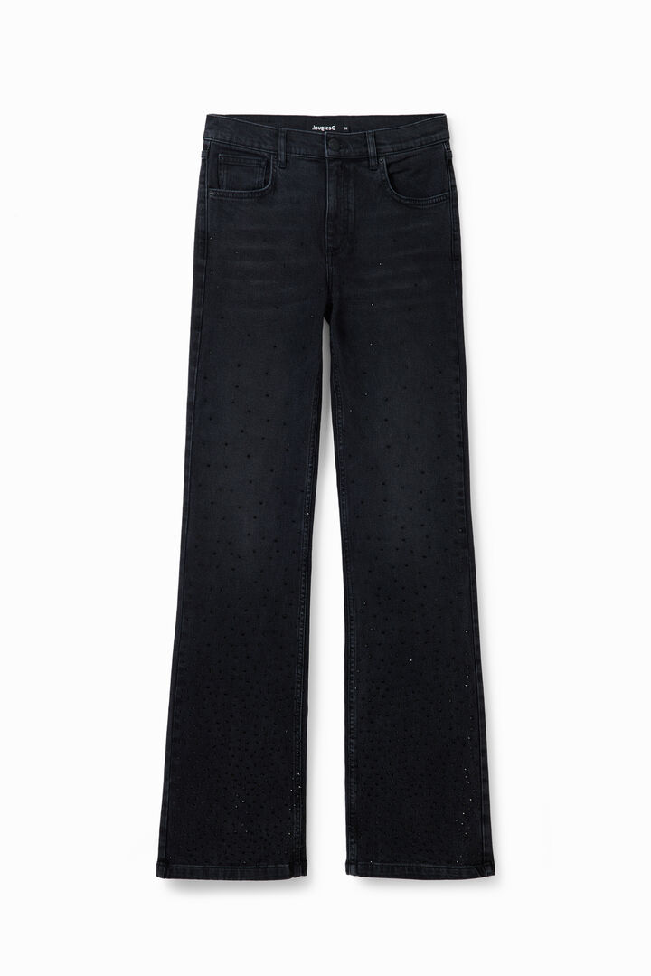Rhinestone flare jeans | Desigual