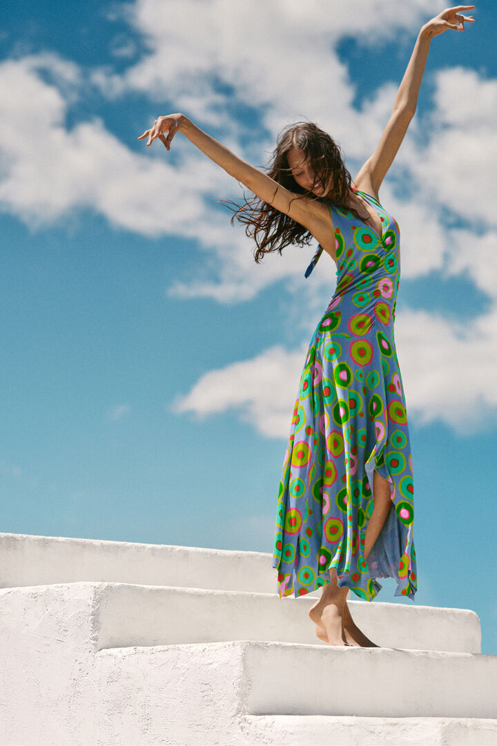 Printed Halter Dress