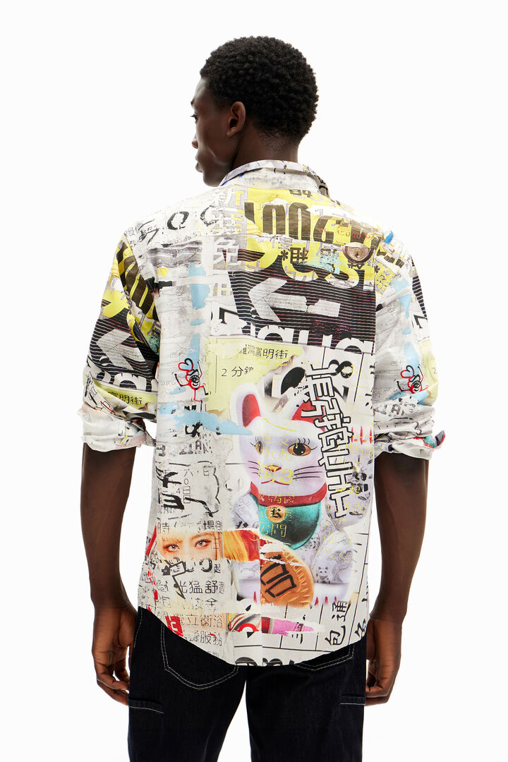 Hemd mit japanischem Pressedesign | Desigual