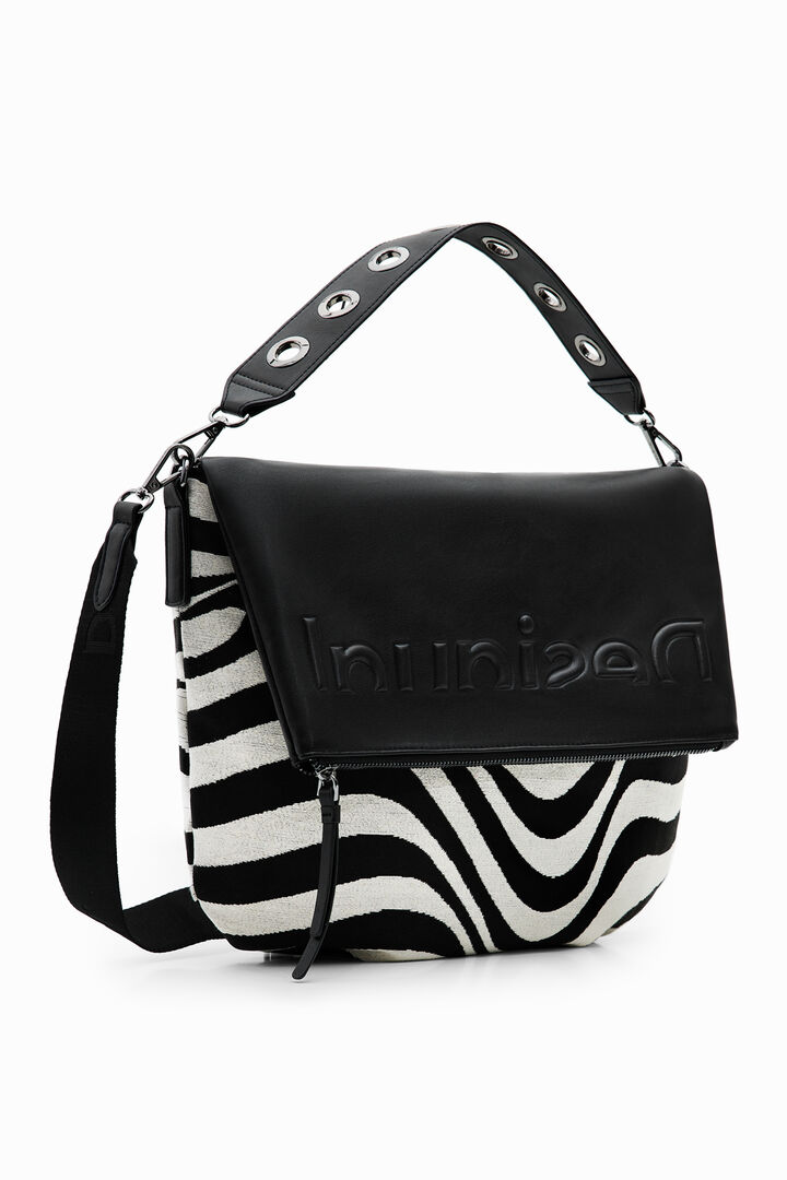 Half-logo zebra handbag | Desigual