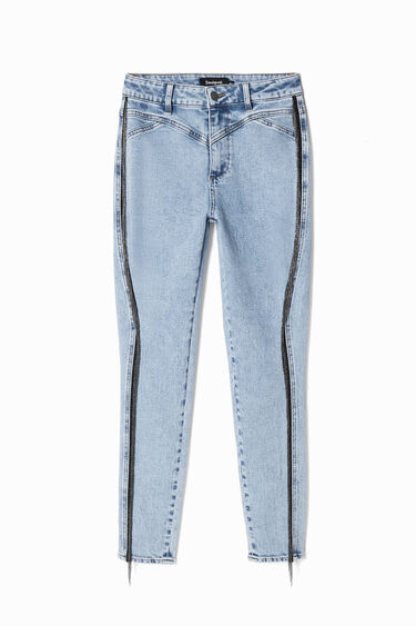 Skinny fringed jeans | Desigual