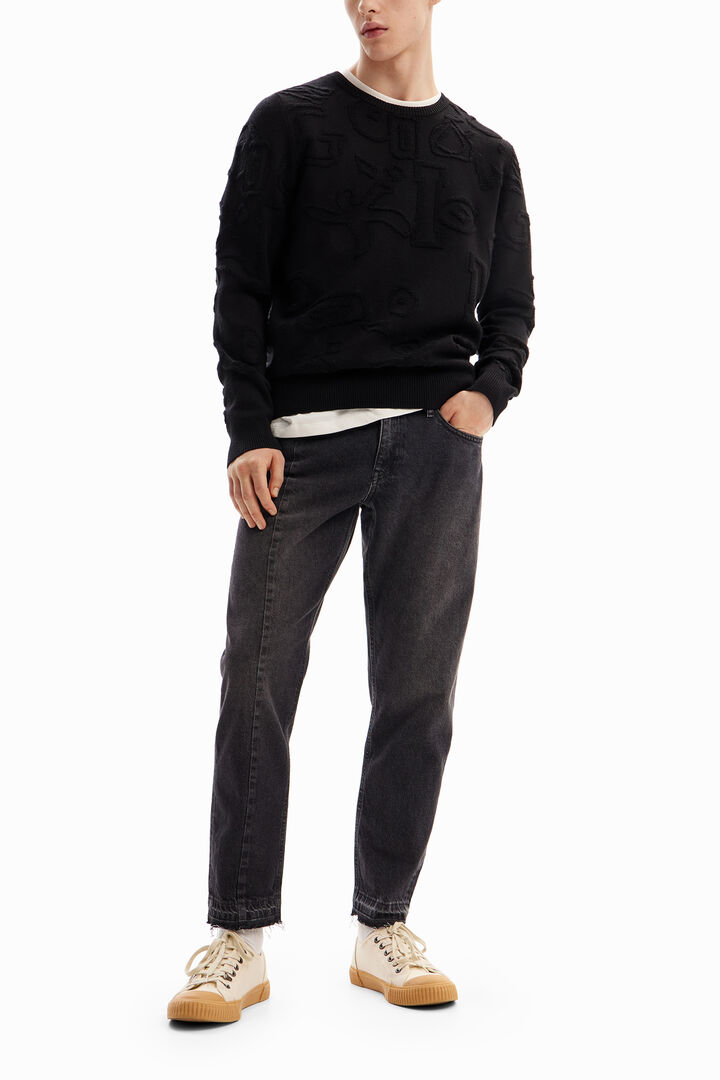 Textured motif pullover | Desigual