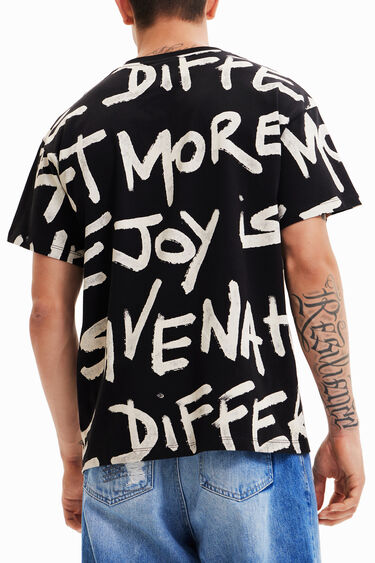 Oversized T-shirt met woorden | Desigual