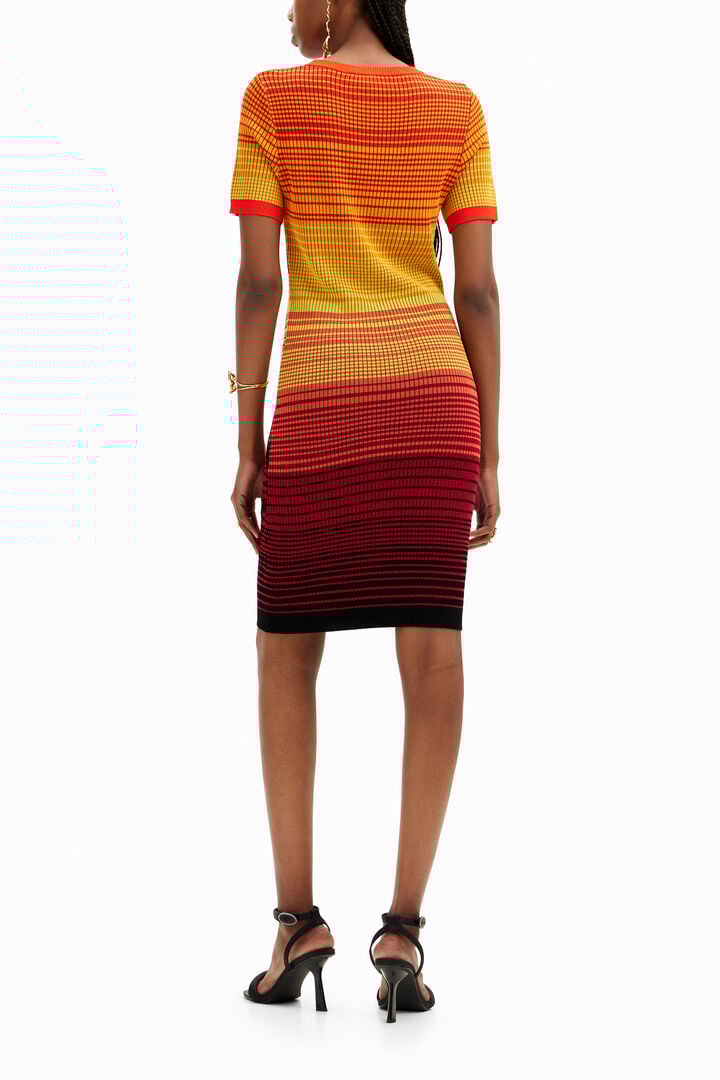 Short knit palm tree dress | Desigual