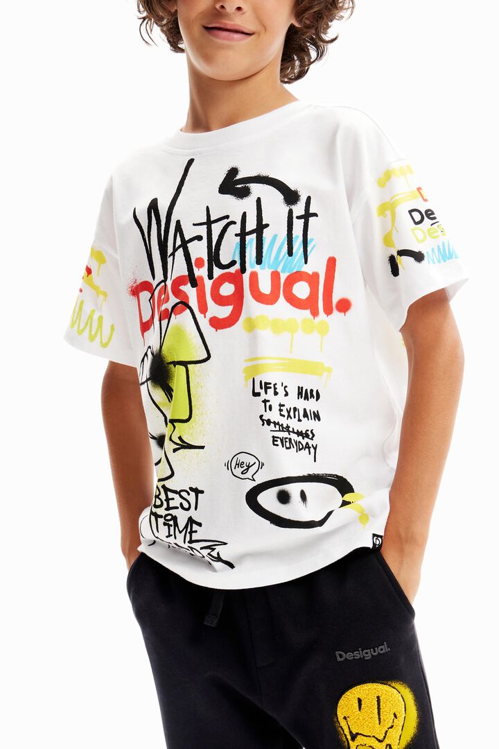 Camiseta mensajes graffiti | Desigual