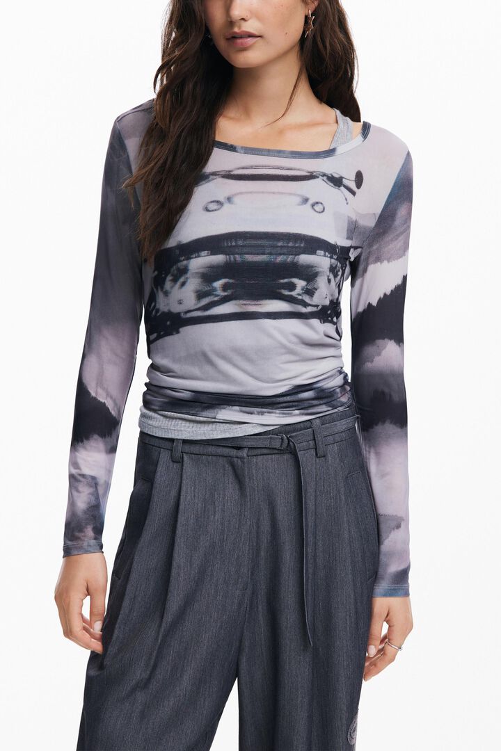 Camiseta estampado coche | Desigual