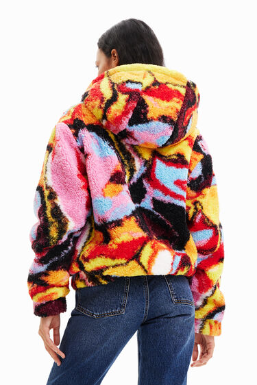 Digital print fleece jacket | Desigual
