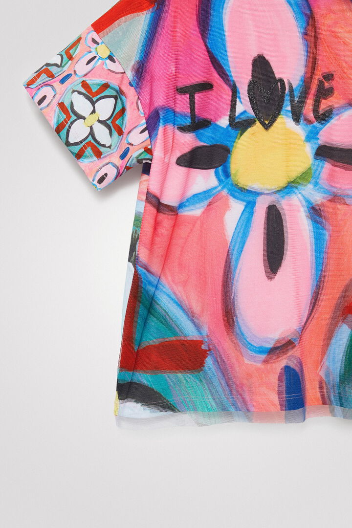Camiseta flores pintadas | Desigual