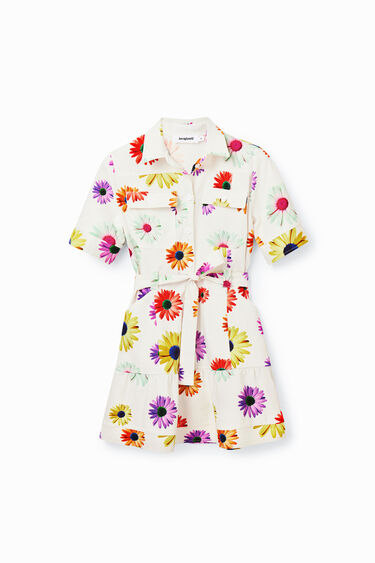 Vestit curt camiser flors M. Christian Lacroix | Desigual