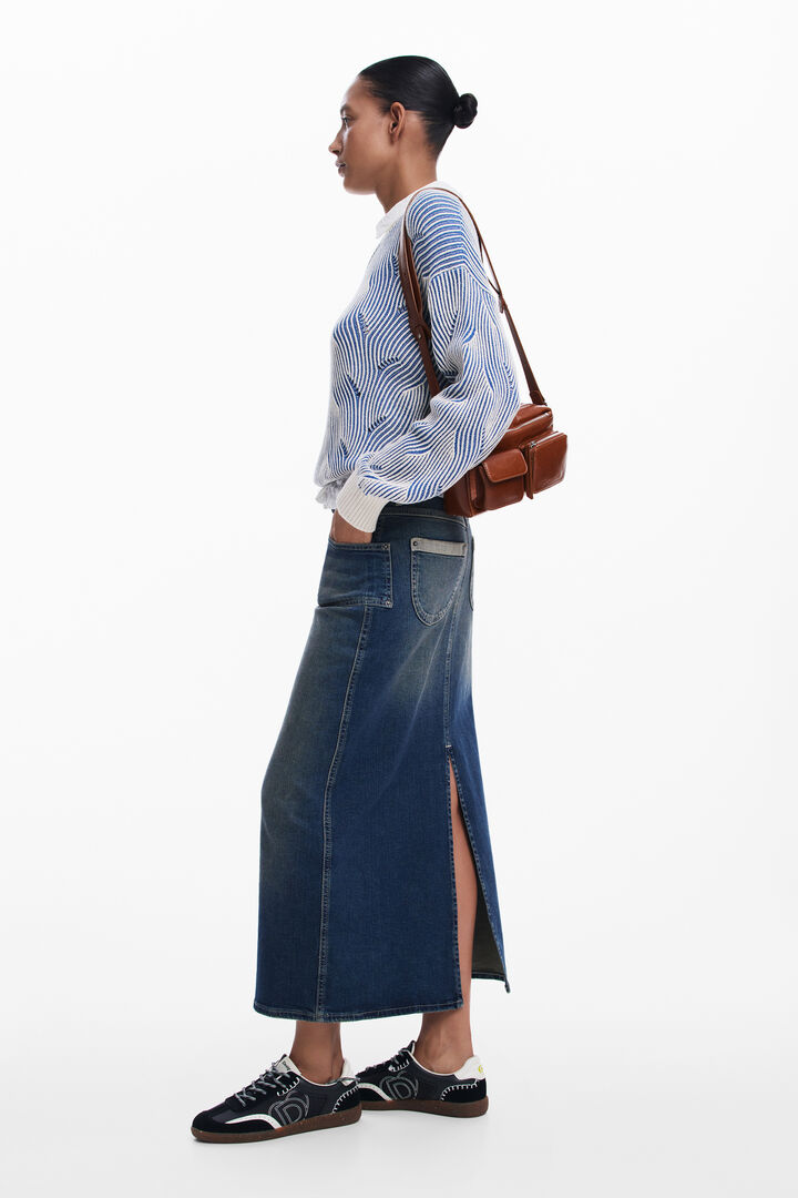 Denim midi skirt | Desigual
