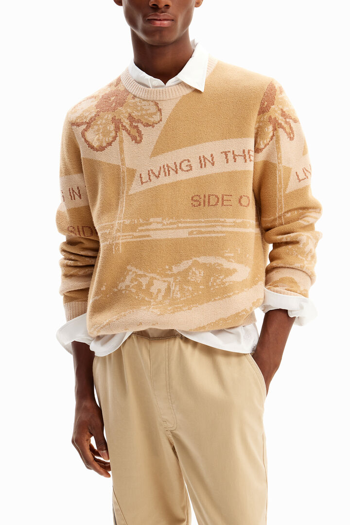 Pull jacquard voiture | Desigual