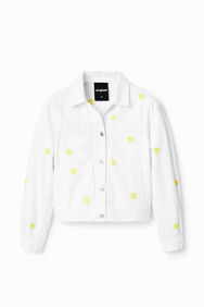 Chaqueta vaquera margaritas | Desigual