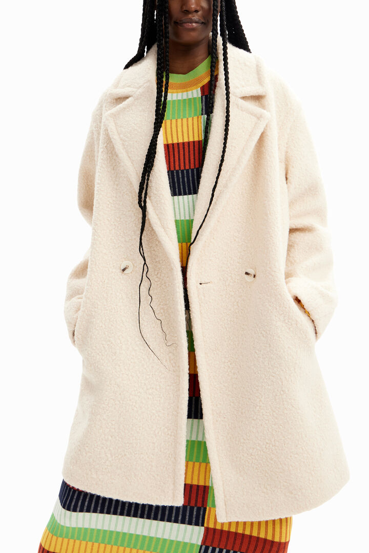 Manteau croisé bouclé | Desigual