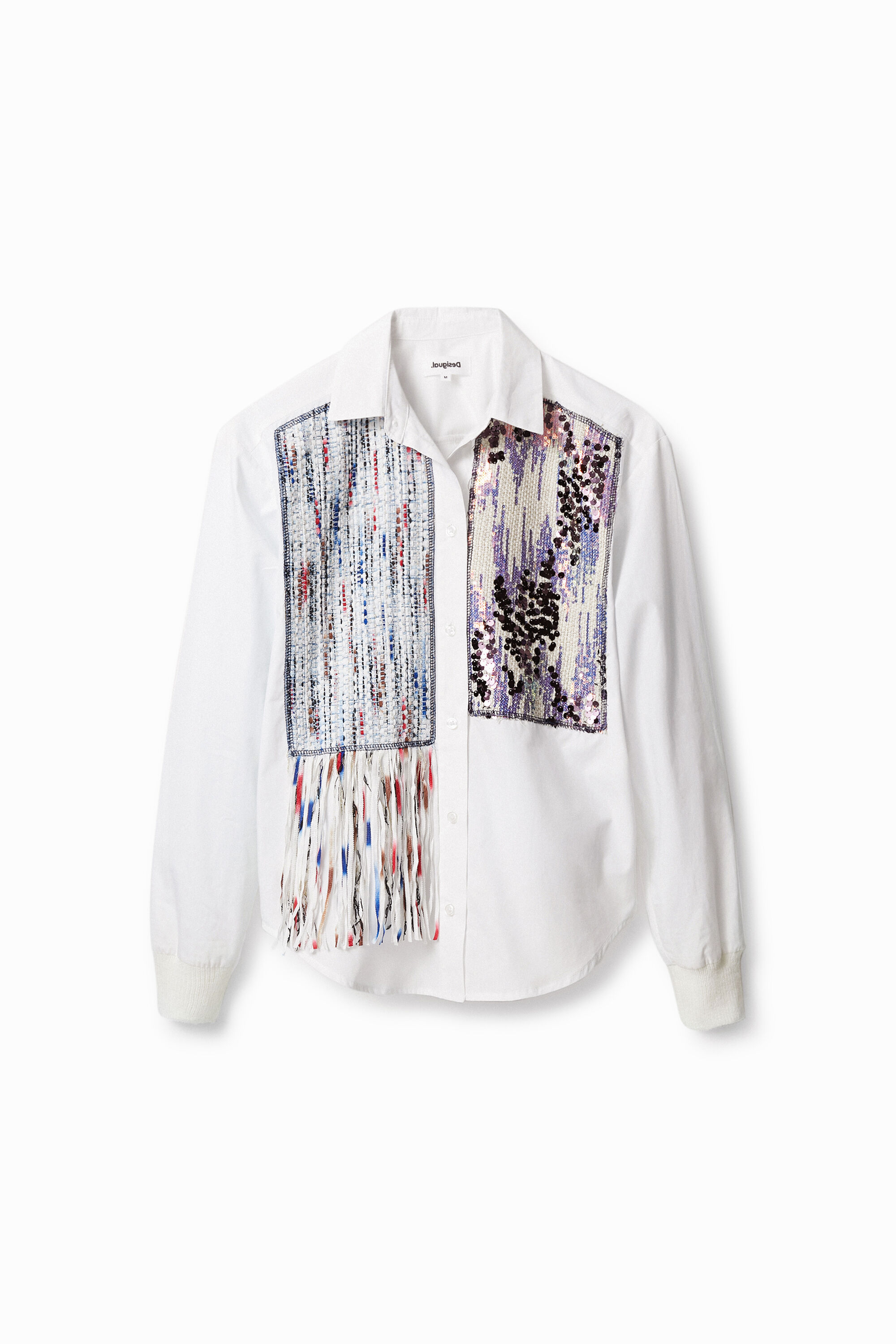 Patchwork and fringe shirt | Desigual.com