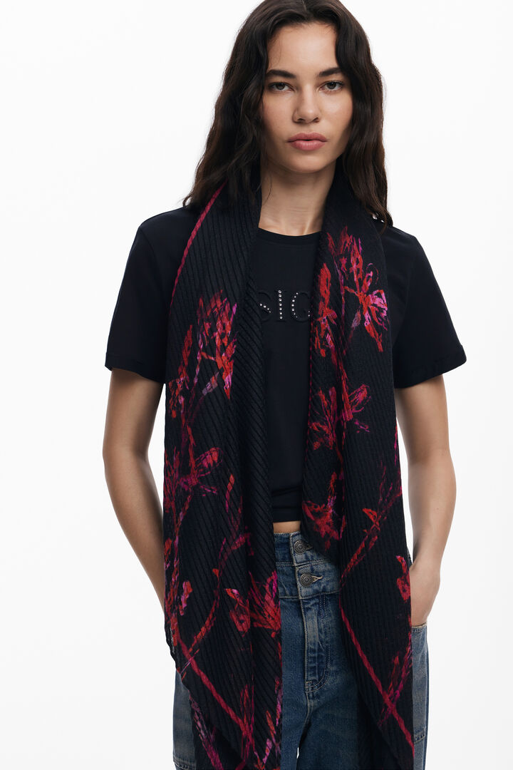 Foulard w orchidee w żywych kolorach | Desigual