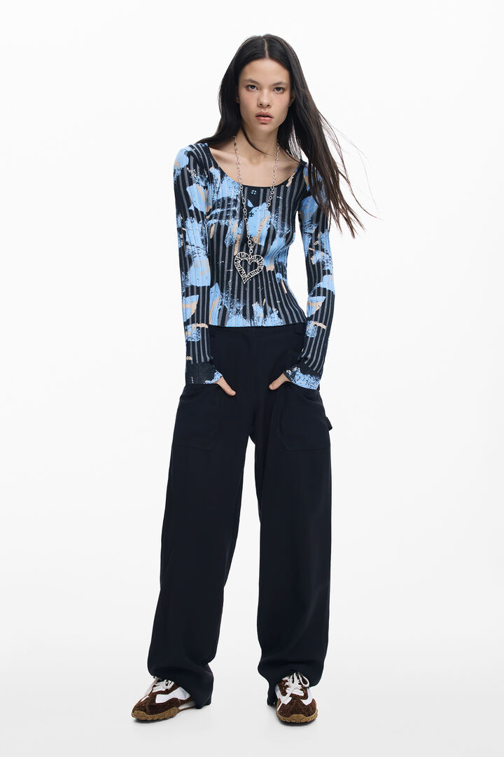 Pull fin à texture florale | Desigual