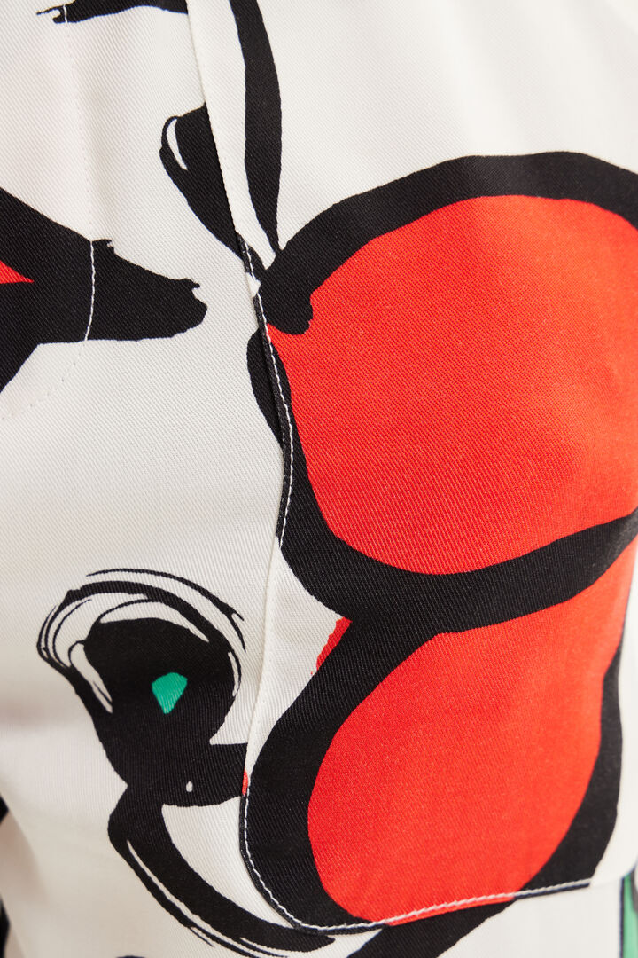 Unisex Bermudas with drawstring and "El beso" print | Desigual