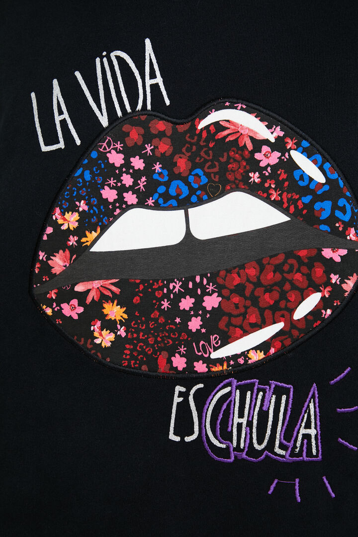 Plüss kapucnis pulóver | Desigual