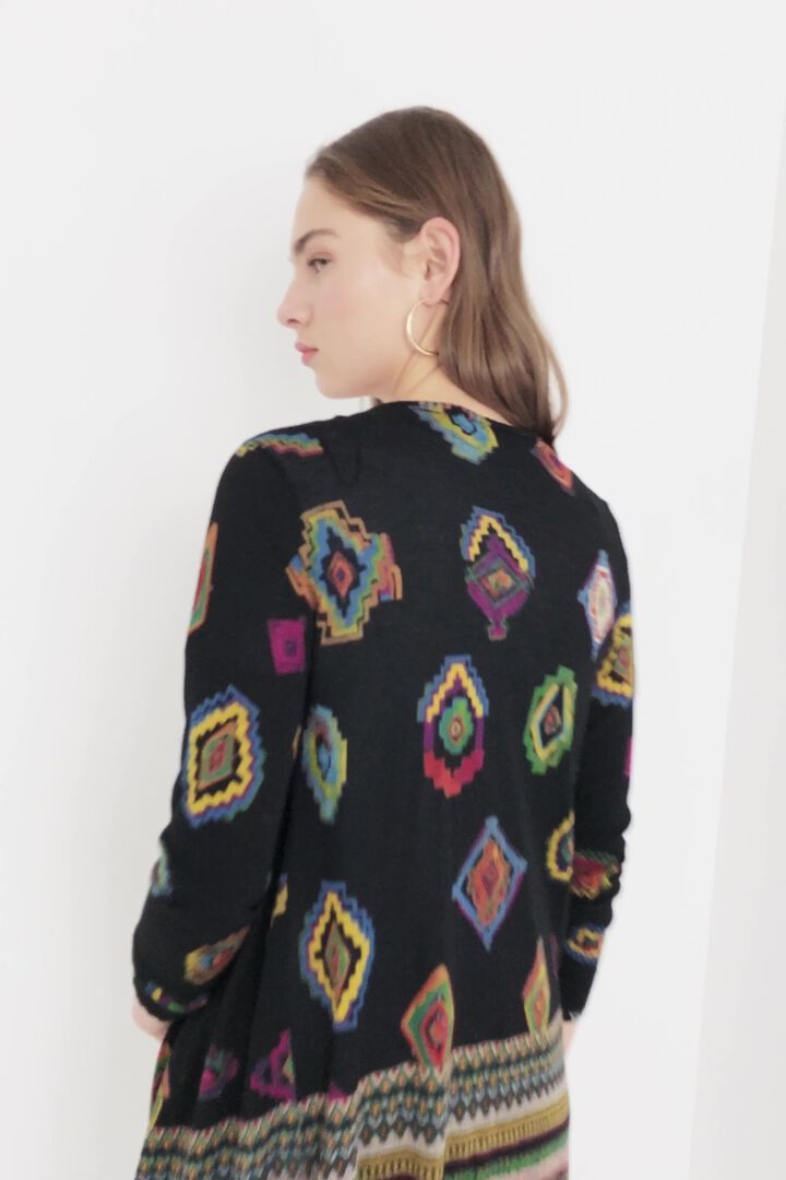 Cárdigan punto estampado geométrico | Desigual
