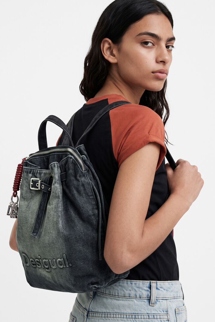 Medium denim backpack