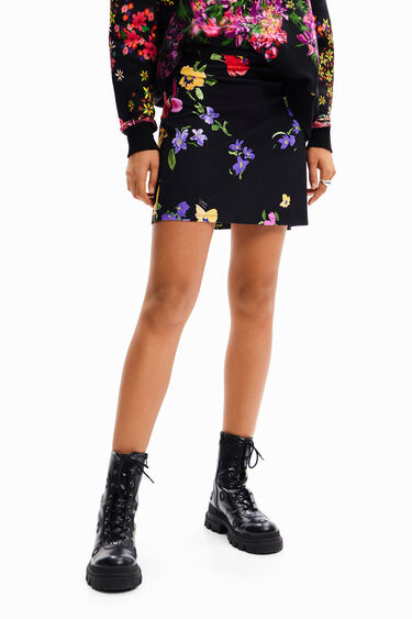 Floral stretch mini skirt | Desigual