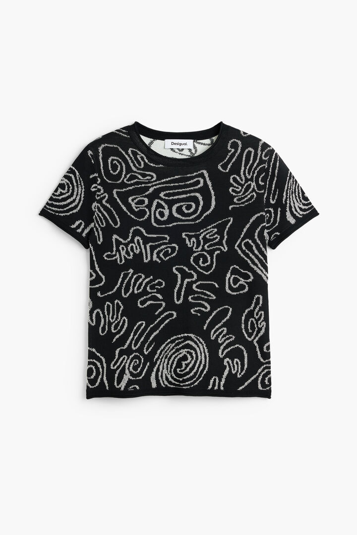 Camiseta de Malha Jacquard
