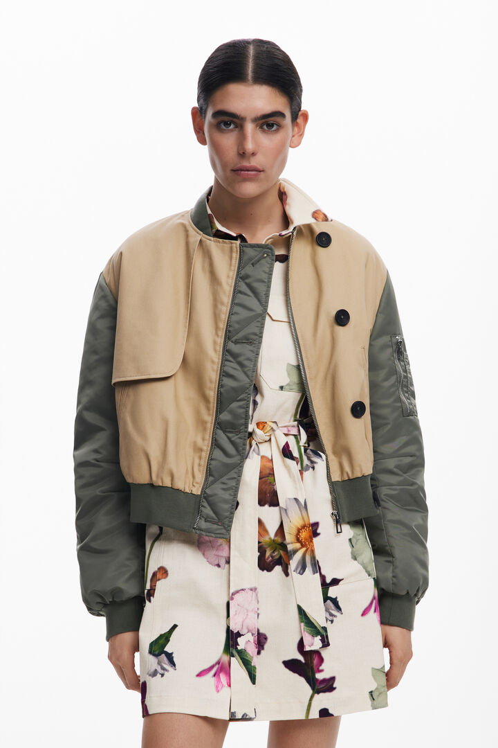 Kombinierte Bomber-Trenchjacke