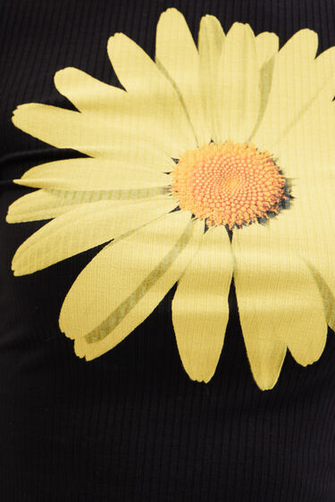 Ribbed daisy T-shirt | Desigual