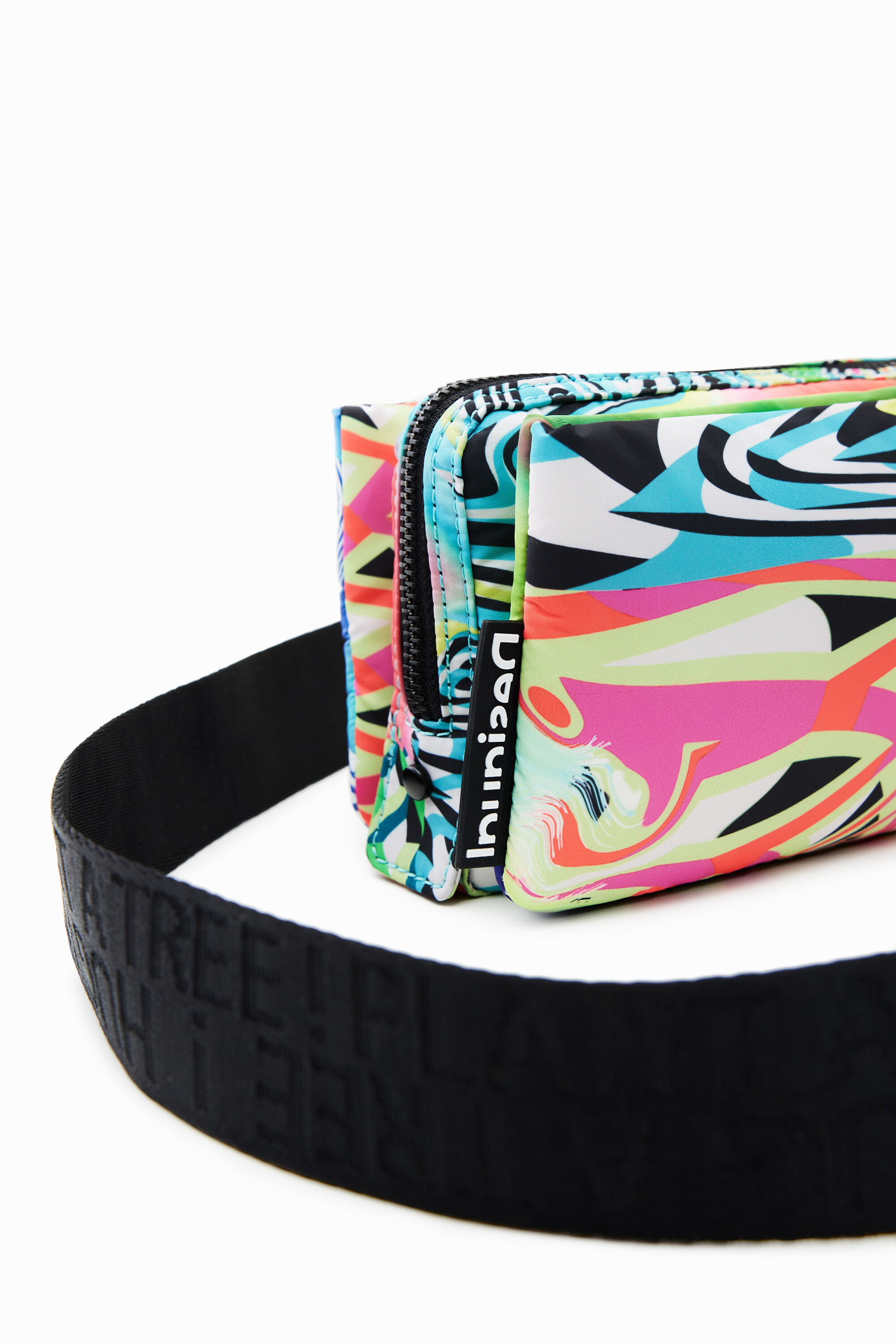 Desigual Small Psychedelic Crossbody Bag In Material Finishes
