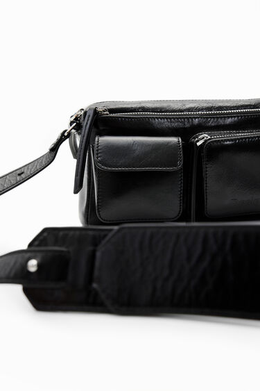 Kožna torba preko ramena s malim džepovima | Desigual