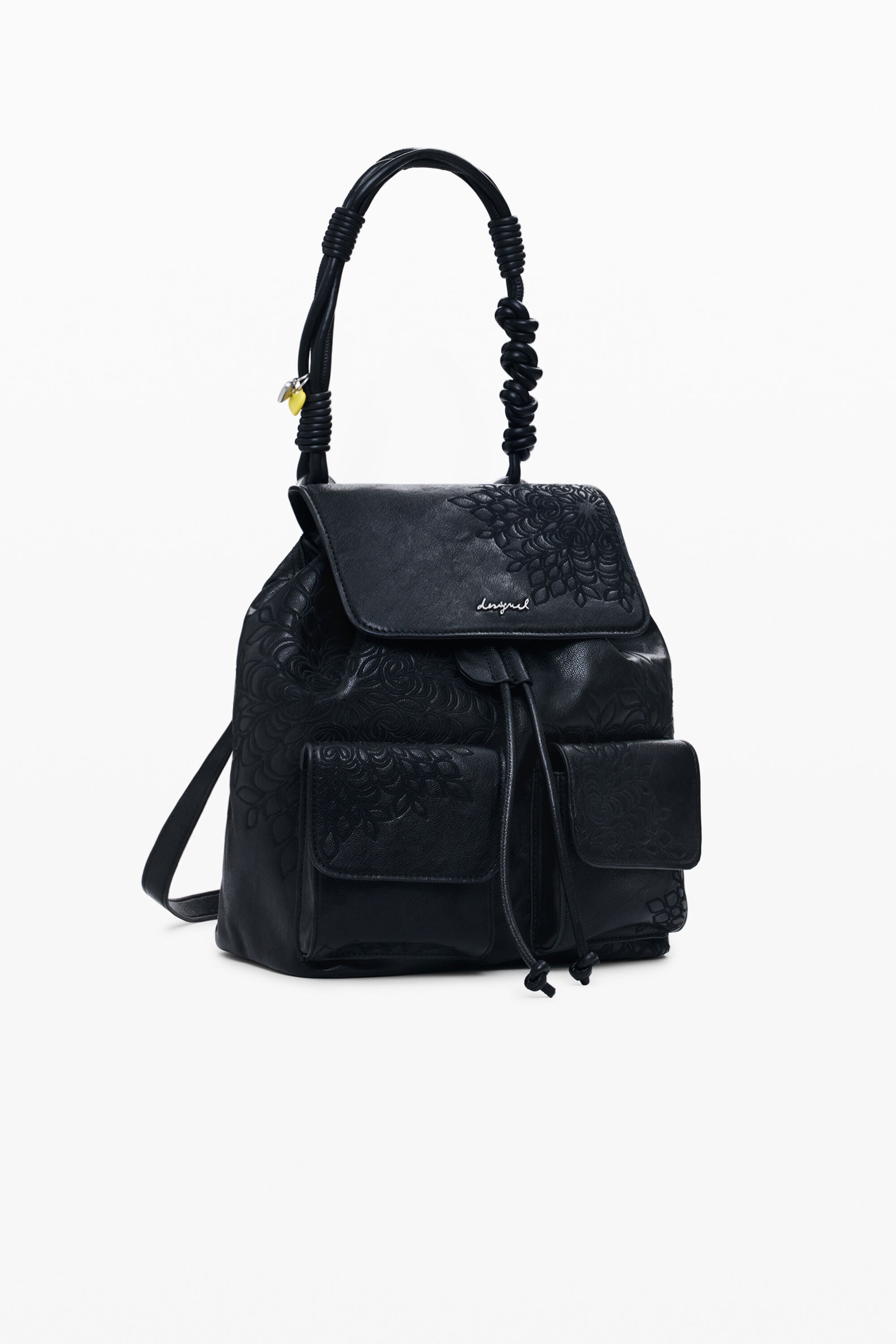 Mochila pequeña bordados – BLACK – U
