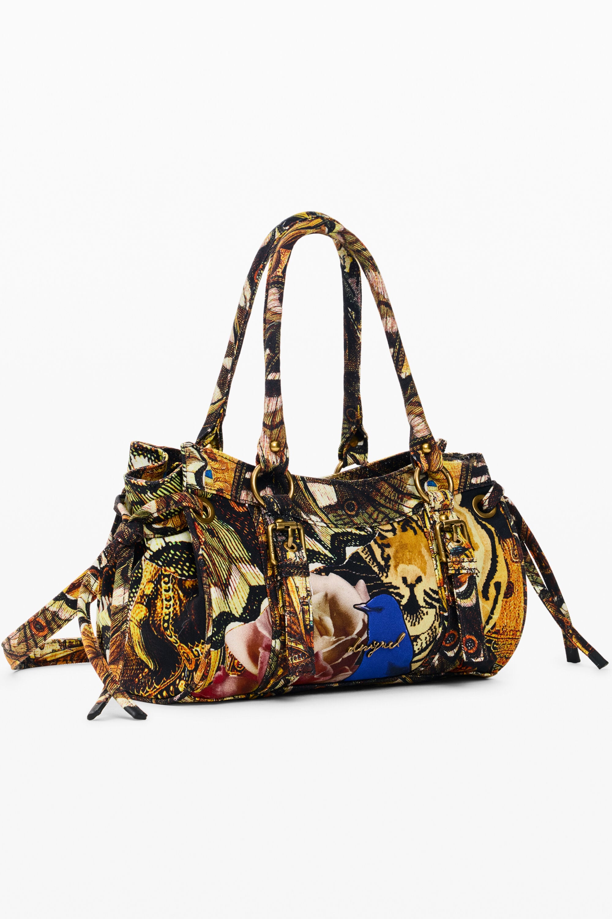 bolso estampado mediano m c lacroix, Mujer, Algodon, MarróN, U