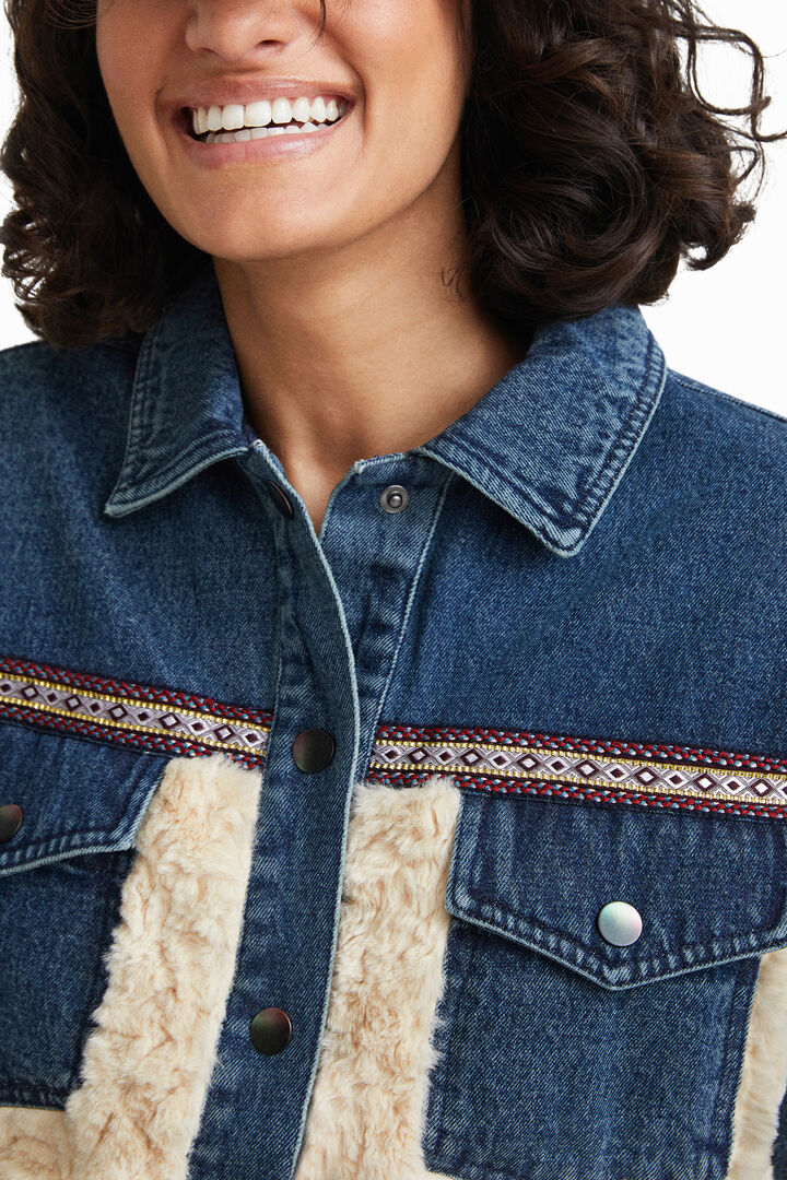 Hybrid denim jacket fleece | Desigual