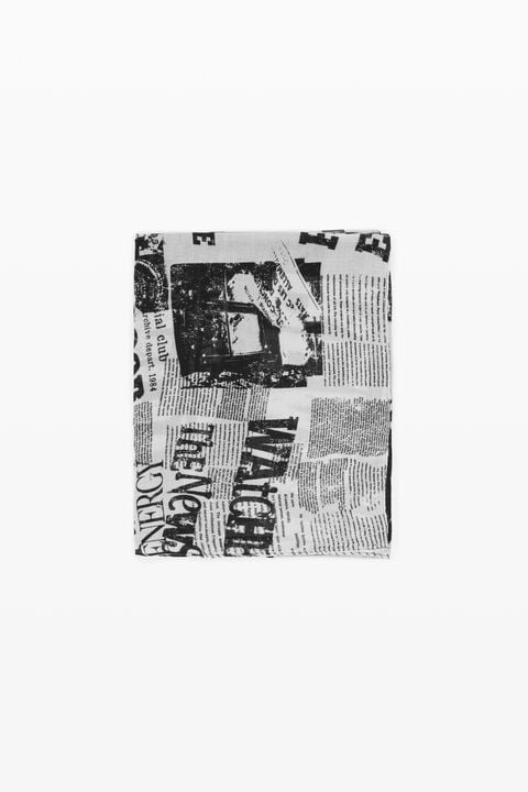 FOULARD RECTANGULAIRE JOURNAL