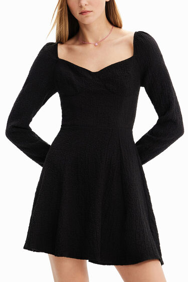 Vestido corto slim evasé | Desigual