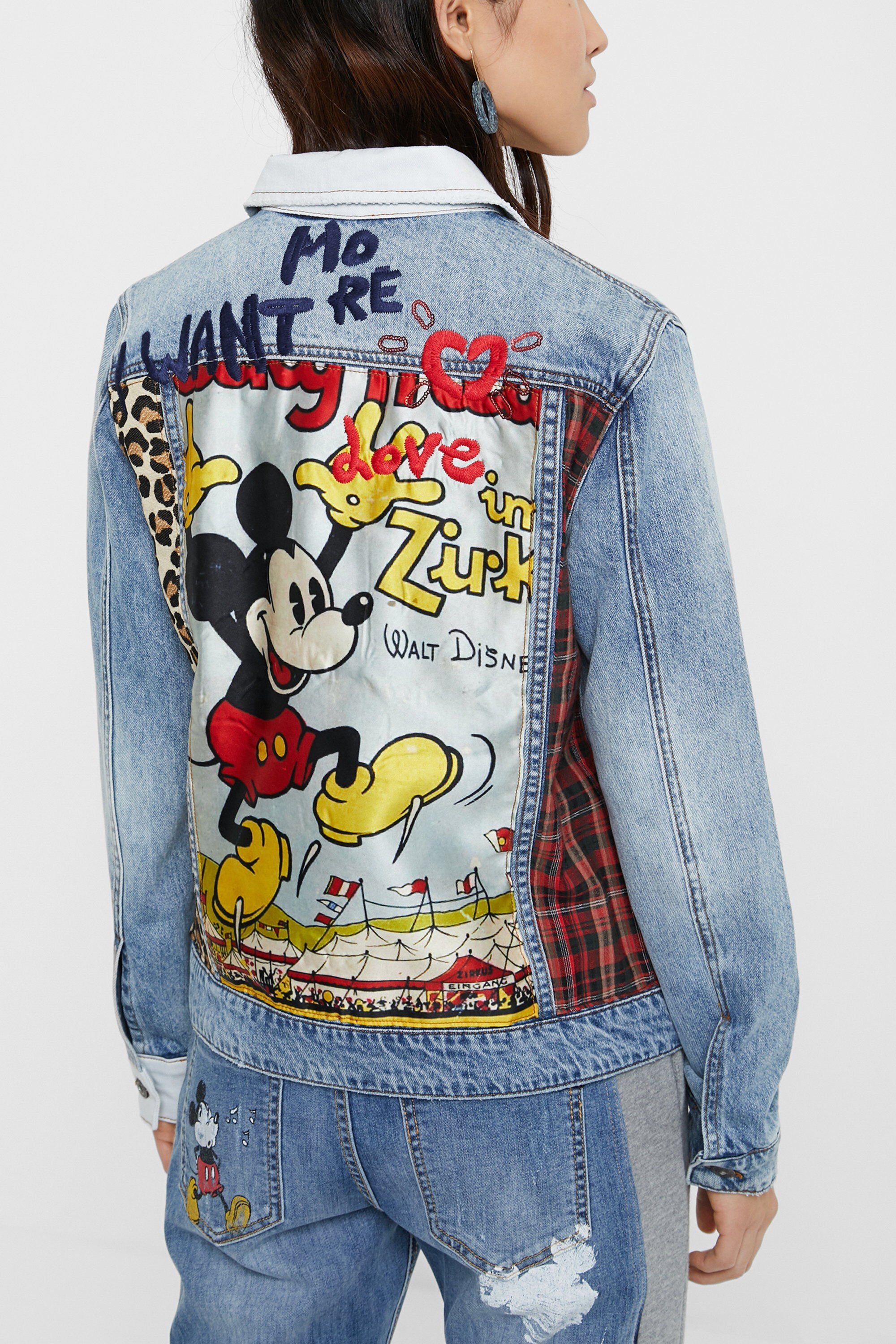 womens mickey mouse denim jacket