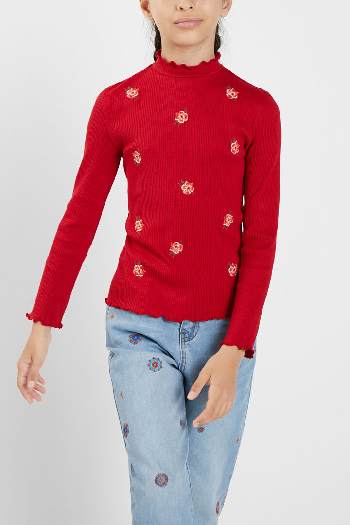 Ribbed T-shirt flowers | Desigual