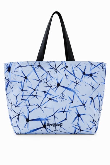 Extra large reversible arty shopper bag | Desigual