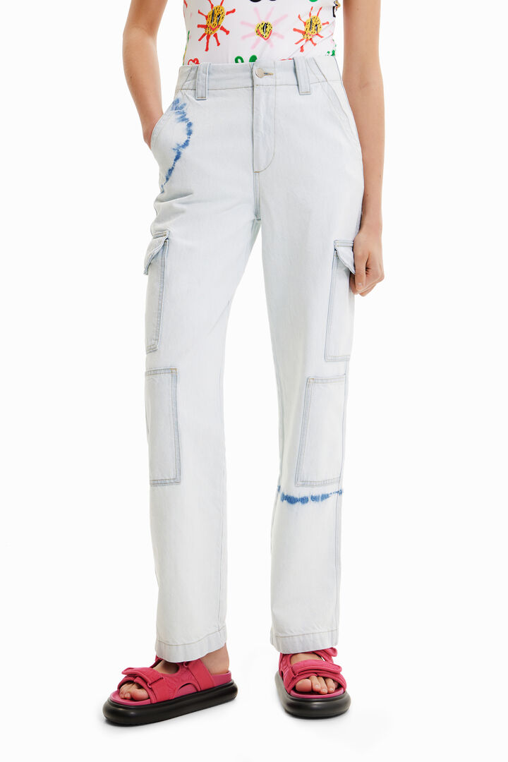Tie-dye cargo jeans | Desigual