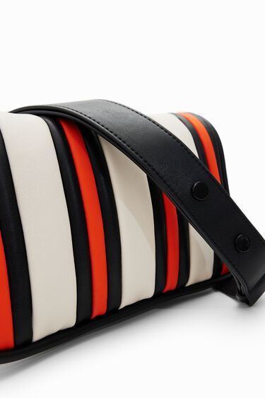 S padded stripy crossbody bag | Desigual