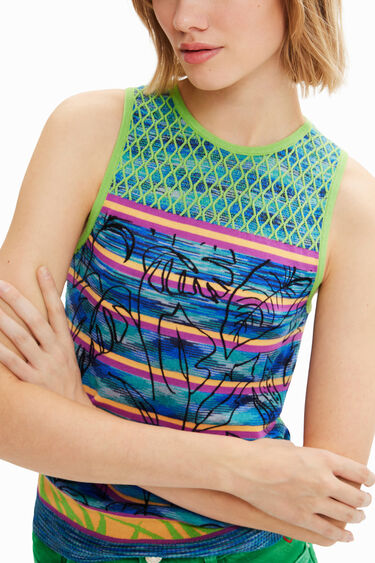 Knit striped T-shirt | Desigual